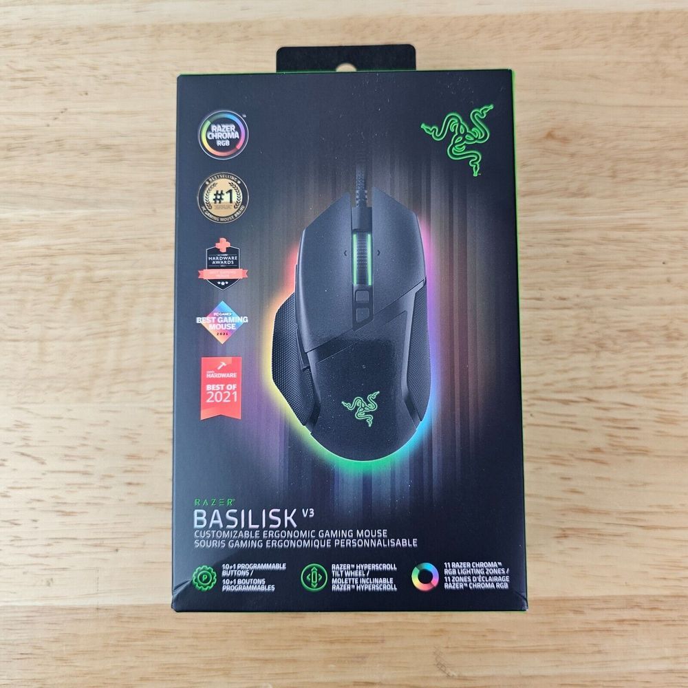 Razer RZ01-04000100-R3 Basilisk V3 Customizable Ergonomic‎ Wired Gaming Mouse